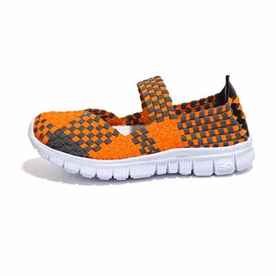 Women weave breathable casual running shoes