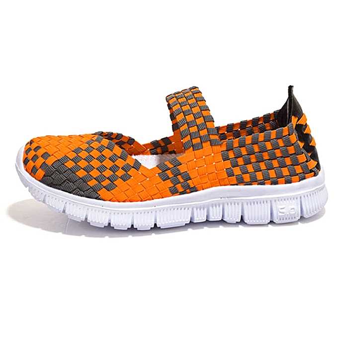 Women weave breathable casual running shoes