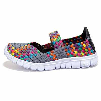 Women weave breathable casual running shoes