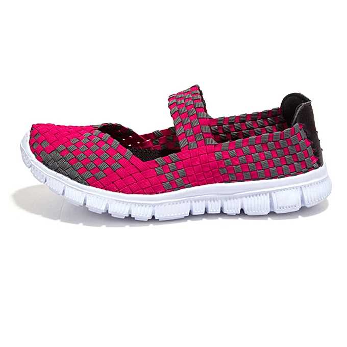 Women weave breathable casual running shoes